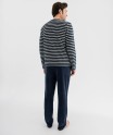 Pyjama en velours avec haut rayé homme